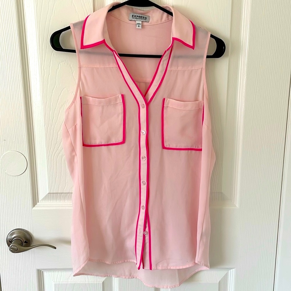 Express neon pink sleeveless top